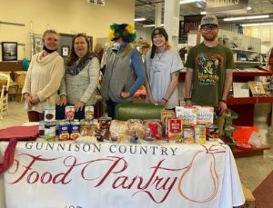 Six Points and Gunnison Country Food Pantry table